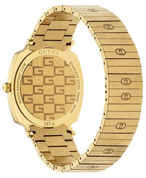 Gucci Grip 157.3 Mens Silver Tone PVD Stainless Steel Quartz .